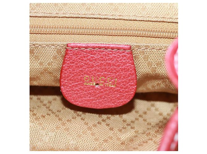 Bamboo GUCCI Bambus-Rucksack Wildleder Rot Gold 003 1998 0030 Auth gh1510 Golden - Ansicht 22