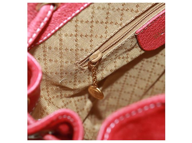 Bamboo GUCCI Bambus-Rucksack Wildleder Rot Gold 003 1998 0030 Auth gh1510 Golden - Ansicht 25