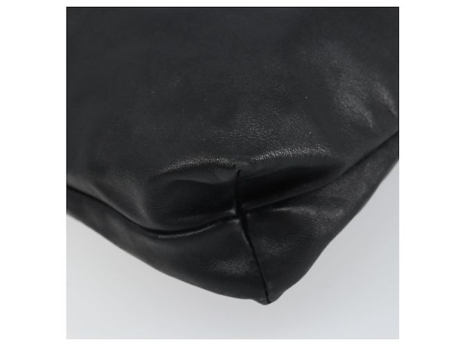 Borsa a Spalla in Pelle Nera GUCCI 001 3378 3754 Auth 161717 Nero - vista 14
