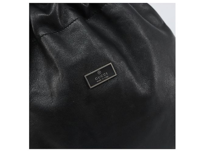 Borsa a Spalla in Pelle Nera GUCCI 001 3378 3754 Auth 161717 Nero - vista 17