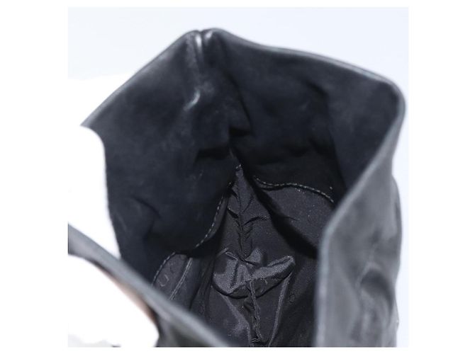 Borsa a Spalla in Pelle Nera GUCCI 001 3378 3754 Auth 161717 Nero - vista 19
