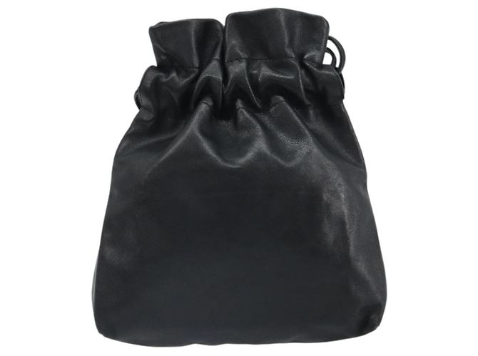 Borsa a Spalla in Pelle Nera GUCCI 001 3378 3754 Auth 161717 Nero - vista 2