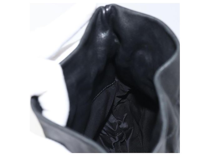 Borsa a Spalla in Pelle Nera GUCCI 001 3378 3754 Auth 161717 Nero - vista 20