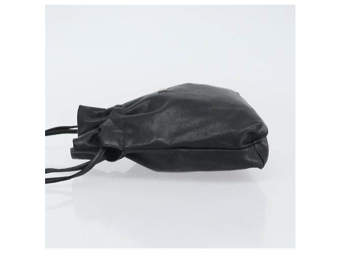 Borsa a Spalla in Pelle Nera GUCCI 001 3378 3754 Auth 161717 Nero - vista 4