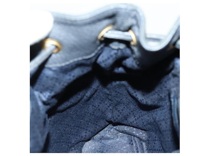 Zaino in suede Gucci Bamboo blu navy oro 003 1705 0030 Auth 158464 D'oro - vista 22