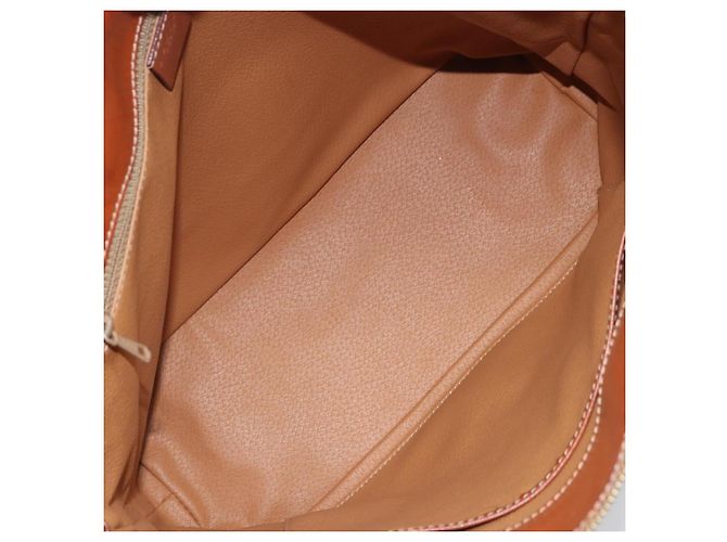 Céline Borsa a mano in tela Macadam CELINE in pelle PVC marrone oro Auth 161274 D'oro - vista 10