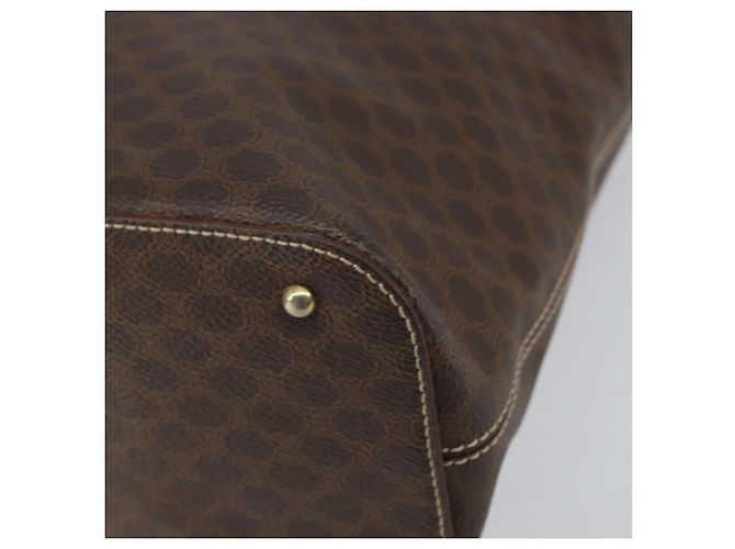 Céline Borsa a mano in tela Macadam CELINE in pelle PVC marrone oro Auth 161274 D'oro - vista 15