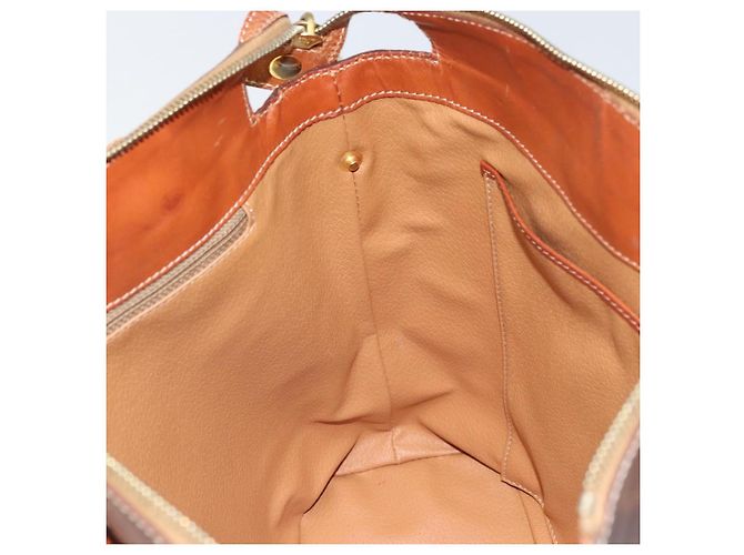 Céline Borsa a mano in tela Macadam CELINE in pelle PVC marrone oro Auth 161274 D'oro - vista 19
