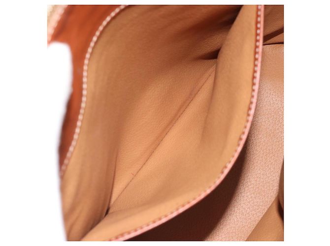 Céline Borsa a mano in tela Macadam CELINE in pelle PVC marrone oro Auth 161274 D'oro - vista 22