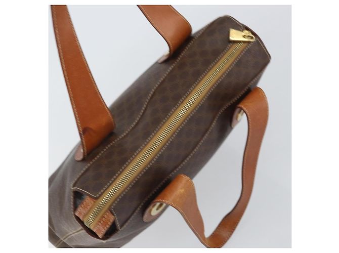 Céline Borsa a mano in tela Macadam CELINE in pelle PVC marrone oro Auth 161274 D'oro - vista 6