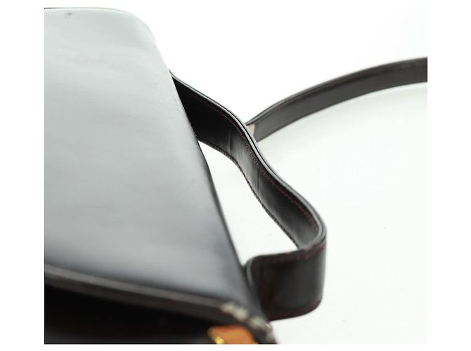 Borsa a mano Christian Dior in pelle di vitello 2 in 1 nera e oro Auth 160831 Nero D'oro - vista 15