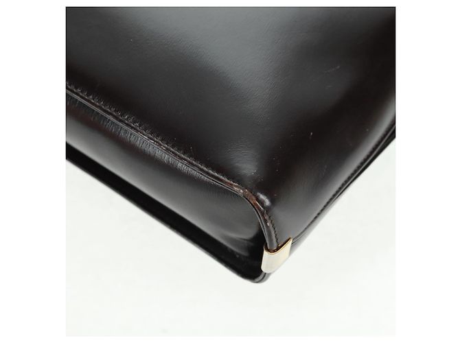 Borsa a mano Christian Dior in pelle di vitello 2 in 1 nera e oro Auth 160831 Nero D'oro - vista 19