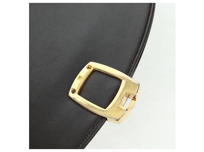 Borsa a mano Christian Dior in pelle di vitello 2 in 1 nera e oro Auth 160831 Nero D'oro - vista 26