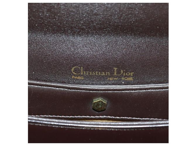 Borsa a mano Christian Dior in pelle di vitello 2 in 1 nera e oro Auth 160831 Nero D'oro - vista 28