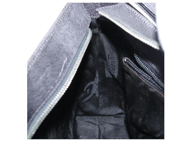 Borsa a Spalla Gancini in Pelle Grigia Argento Salvatore Ferragamo Auth hk3307 - vista 19