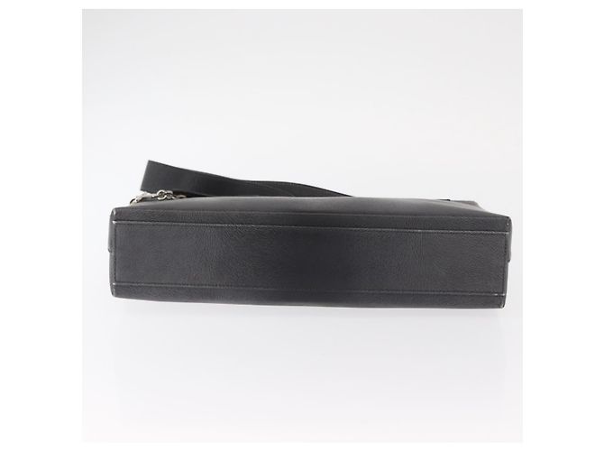 Borsa a Spalla Gancini in Pelle Grigia Argento Salvatore Ferragamo Auth hk3307 - vista 5
