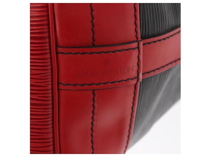 LOUIS VUITTON Epi Noe Schultertasche Bicolor Schwarz Rot M44017 LV Auth 159997 - Ansicht 17