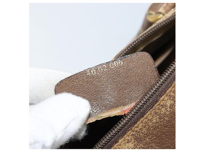 Borsa Boston in PVC beige e oro della linea Sherry GG Supreme di GUCCI 40 02 006 Auth 161096 D'oro - vista 12