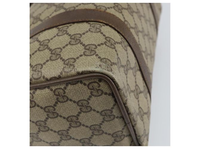 Borsa Boston in PVC beige e oro della linea Sherry GG Supreme di GUCCI 40 02 006 Auth 161096 D'oro - vista 16