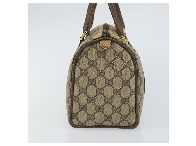 Borsa Boston in PVC beige e oro della linea Sherry GG Supreme di GUCCI 40 02 006 Auth 161096 D'oro - vista 3