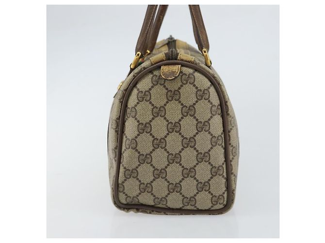 Borsa Boston in PVC beige e oro della linea Sherry GG Supreme di GUCCI 40 02 006 Auth 161096 D'oro - vista 4