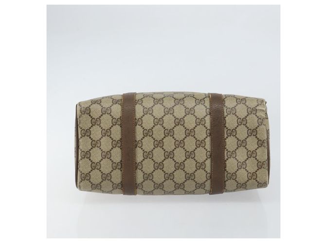 Borsa Boston in PVC beige e oro della linea Sherry GG Supreme di GUCCI 40 02 006 Auth 161096 D'oro - vista 5