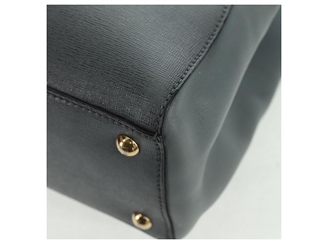FENDI Borsa a mano To joule in pelle 2 in 1 grigia oro Auth 160854 Marrone D'oro - vista 19