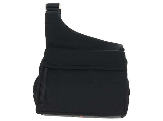 Borsa a Spalla Sportiva PRADA in Nylon Nero Argento Autentica 160515 - vista 13