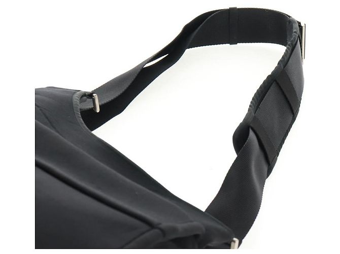Borsa a Spalla Sportiva PRADA in Nylon Nero Argento Autentica 160515 - vista 14
