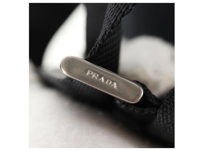 Borsa a Spalla Sportiva PRADA in Nylon Nero Argento Autentica 160515 - vista 18
