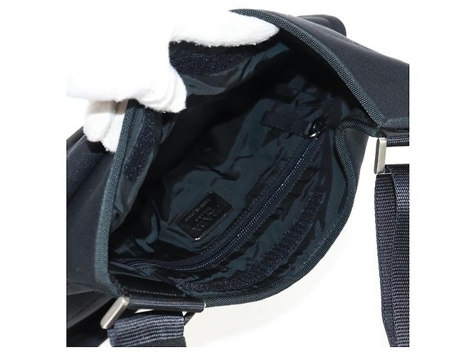 Borsa a Spalla Sportiva PRADA in Nylon Nero Argento Autentica 160515 - vista 20