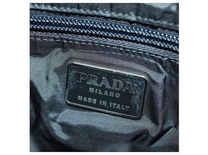 Borsa a Spalla Sportiva PRADA in Nylon Nero Argento Autentica 160515 - vista 21