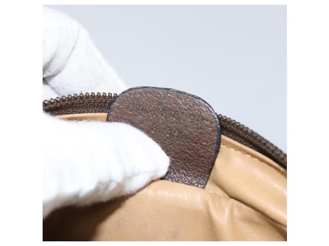 GUCCI GG Supreme Clutch Bag PVC Beige Auth hk3292 - vista 12