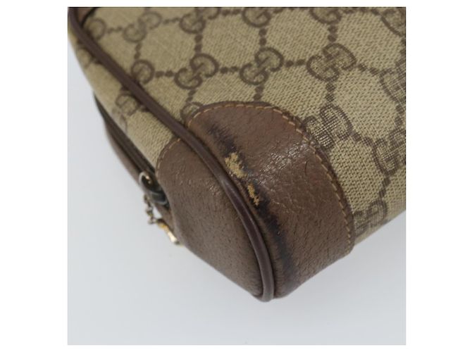 GUCCI GG Supreme Clutch Bag PVC Beige Auth hk3292 - vista 7