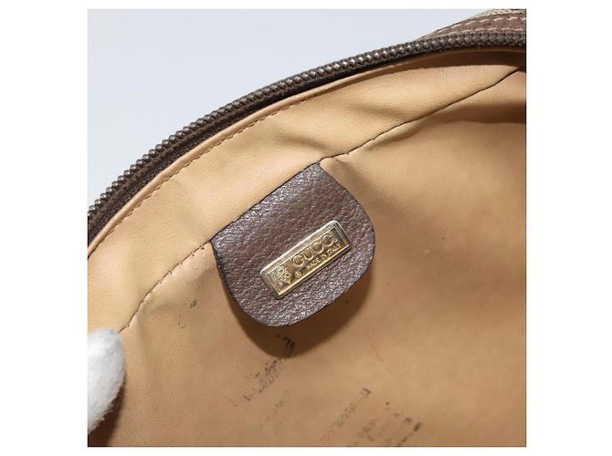 GUCCI GG Supreme Clutch Bag PVC Beige Auth hk3292 - vista 9