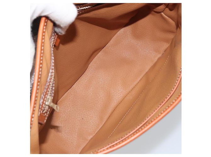 Céline Borsa a mano in tela Macadam CELINE in pelle PVC 2 in 1 marrone oro Auth 161500 D'oro - vista 11