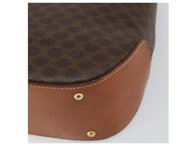 Céline Borsa a mano in tela Macadam CELINE in pelle PVC 2 in 1 marrone oro Auth 161500 D'oro - vista 16