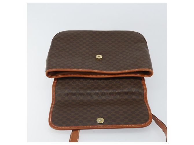 Céline Borsa a mano in tela Macadam CELINE in pelle PVC 2 in 1 marrone oro Auth 161500 D'oro - vista 19
