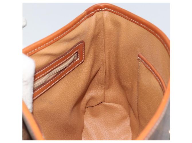 Céline Borsa a mano in tela Macadam CELINE in pelle PVC 2 in 1 marrone oro Auth 161500 D'oro - vista 21