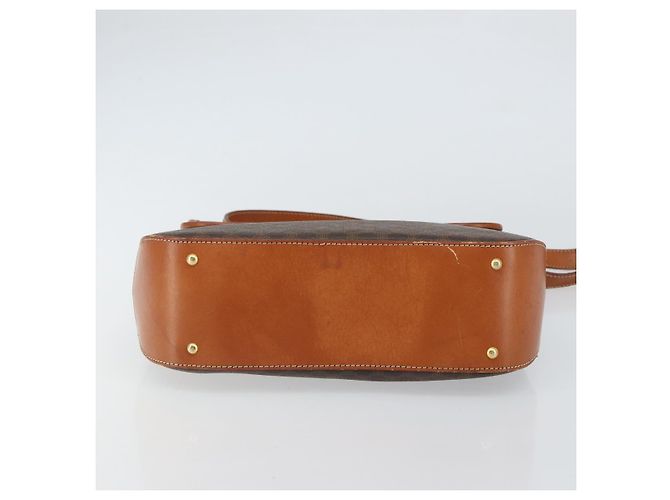 Céline Borsa a mano in tela Macadam CELINE in pelle PVC 2 in 1 marrone oro Auth 161500 D'oro - vista 5