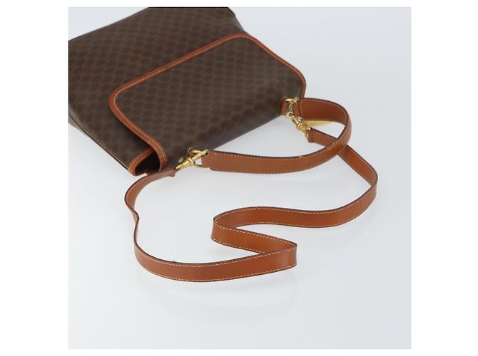 Céline Borsa a mano in tela Macadam CELINE in pelle PVC 2 in 1 marrone oro Auth 161500 D'oro - vista 9