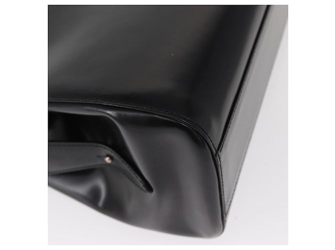 BALLY Bolso de mano de cuero negro plateado Auth 161058 Plata - vista 15