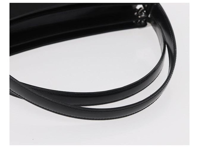 BALLY Bolso de mano de cuero negro plateado Auth 161058 Plata - vista 7
