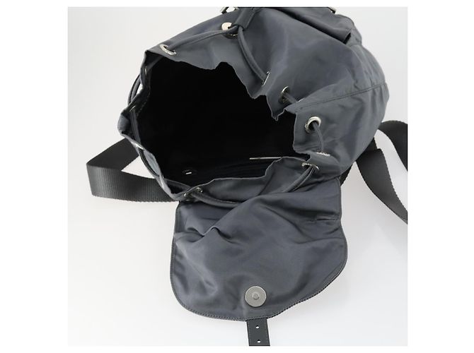 PRADA Rucksack aus grauem Nylon mit Silber authentisch gh1547 Braun - Ansicht 10