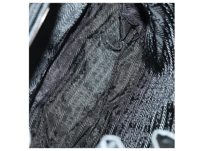 PRADA Rucksack aus grauem Nylon mit Silber authentisch gh1547 Braun - Ansicht 11