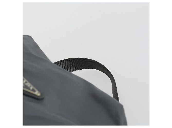 PRADA Rucksack aus grauem Nylon mit Silber authentisch gh1547 Braun - Ansicht 14