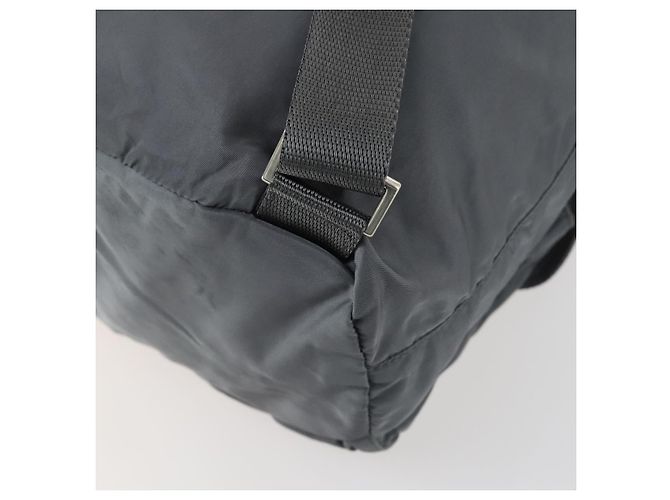 PRADA Rucksack aus grauem Nylon mit Silber authentisch gh1547 Braun - Ansicht 18