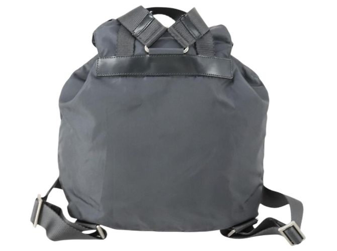 PRADA Rucksack aus grauem Nylon mit Silber authentisch gh1547 Braun - Ansicht 2