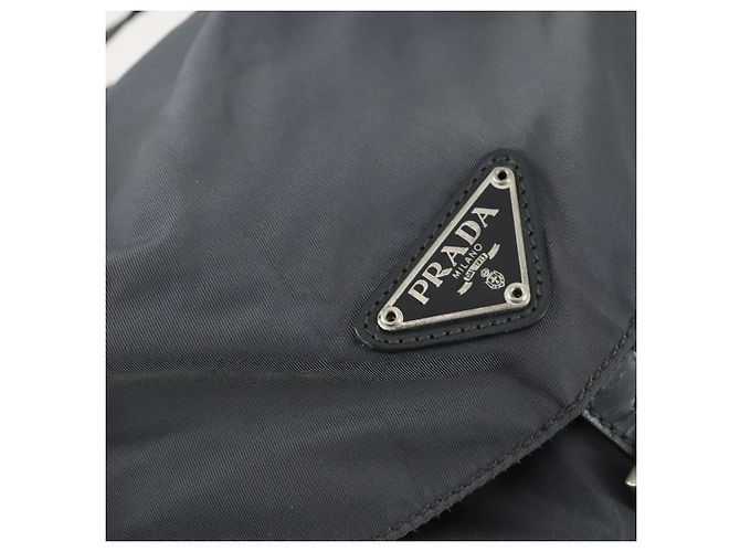 PRADA Rucksack aus grauem Nylon mit Silber authentisch gh1547 Braun - Ansicht 20