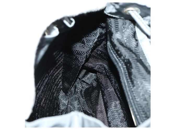 PRADA Rucksack aus grauem Nylon mit Silber authentisch gh1547 Braun - Ansicht 23